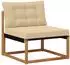 vidaXL Outdoor-Sofagarnitur mit Kissen, 7-tlg., natur/beige (3381257)
