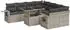 vidaXL Garten-Sofagarnitur 9-tlg. mit Kissen, hellgrau, Poly Rattan (3326453)