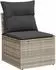 vidaXL Garten-Sofagarnitur 9-tlg. mit Kissen, hellgrau, Poly Rattan (3326453)
