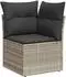 vidaXL Garten-Sofagarnitur 9-tlg. mit Kissen, hellgrau, Poly Rattan (3326453)