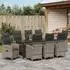 vidaXL Garten-Essgruppe 9-tlg. grau Poly-Rattan (3379652)