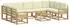 vidaXL Outdoor-Sofagarnitur 10-tlg. Akazienholz weiß/creme (3388254)