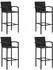 vidaXL Gartenbar-Set 5-tlg. schwarz Poly Rattan (3187654)