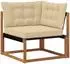 vidaXL Outdoor-Sofagarnitur mit Kissen, 6-tlg., natur/beige (3381533)
