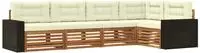 Outdoor-sofagarnitur 5 Pcs Natur Und Creme 331 X 172,5 X 73 Cm Vidaxl