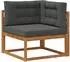 vidaXL Outdoor-Sofagarnitur mit Kissen, 6-tlg., natur/anthrazit (3367830)