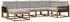 vidaXL Outdoor-Sofagarnitur mit Kissen, 6-tlg., natur/hellgrau (3382704)