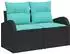 vidaXL Garten-Sofa-Set mit Stauraum, 11-tlg., schwarz, Poly-Rattan (3358377)