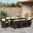 vidaXL Garten-Essgruppe 9-tlg. braun Poly-Rattan (3380700)