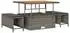 vidaXL Gartenlounge-Set 8-tlg. grau Poly-Rattan mit Kissen (3361998)