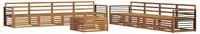 vidaXL Outdoor-Sofagarnitur 9 pcs Natur Massivholz Akazie
