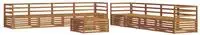 vidaXL Outdoor-Sofagarnitur 9 pcs Natur Massivholz Akazie