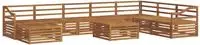 vidaXL Outdoor-Sofagarnitur 9 pcs Natur Massivholz Akazie