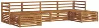 vidaXL Sofagarnituren 6 pcs Natur Massivholz Akazie