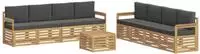 vidaXL Outdoor-Sofagarnitur 9 pcs Wei&szlig; und Anthrazit 59 x 59 x 37 cm