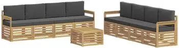 vidaXL Outdoor-Sofagarnitur 9-tlg., wei&szlig; und anthrazit (3391582)