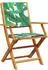 vidaXL Bistro-Set 3-tlg. Blattmuster, Stoff und Massivholz (3281800)