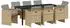 vidaXL Garten-Essgruppe 9-tlg., Poly-Rattan, beige (3380616)