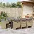vidaXL Garten-Essgruppe 9-tlg., Poly-Rattan, beige (3380616)