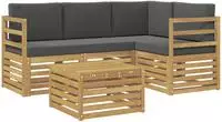 Outdoor-sofagarnitur 5 Pcs Wei&szlig; Und Anthrazit 59 X 59 X 37 Cm Vidaxl