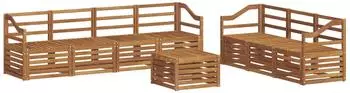vidaXL Sofagarnitur 8-tlg. Akazien-Massivholz, natur (3374504)