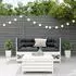 vidaXL Garten-Lounge-Set 3-tlg. mit Kissen, weiß, Massivholz Kiefer (3250757)