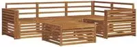 vidaXL Outdoor-Sofagarnitur 5 pcs Natur Massivholz Akazie