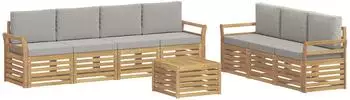 vidaXL Sofagarnitur Massivholz Akazie, 8-teilig (3391516)