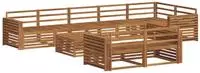 vidaXL Outdoor-Sofagarnitur 9 pcs Natur Massivholz Akazie