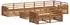 vidaXL Outdoor-Sofagarnitur 9-tlg., Akazie Massivholz, natur (3373704)