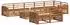 vidaXL Outdoor-Sofagarnitur 9-tlg., Akazie Massivholz, natur (3373704)
