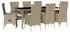 vidaXL Garten-Essgruppe 9-tlg. Poly Rattan beige mit Kissen (3277582)