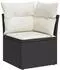 vidaXL Garten-Sofagarnitur 6-tlg. mit Kissen, Poly Rattan, schwarz (3327598)
