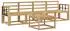 vidaXL Gartenlounge-Set 5-tlg., Akazienholz, weiß (3387218)