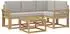 vidaXL Outdoor-Sofagarnitur 5-tlg., weiß und hellgrau, 59x59x37cm (3387595)
