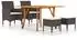 vidaXL Garten-Essgruppe 5-tlg. braun (3071938)