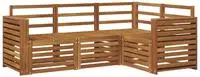 vidaXL Sofagarnituren 4 pcs Natur Massivholz Akazie