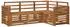 vidaXL Sofa-Set 4-tlg. Akazien-Massivholz, natur (3374734)