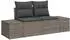 vidaXL Gartensofa-Set mit Kissen und Stauraum, 13-teilig, grau, Poly Rattan (3364793)