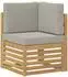 vidaXL Outdoor-Sofagarnitur 7-tlg., weiß/hellgrau, Polyester (3392156)