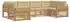 vidaXL Gartenlounge-Set 6-tlg. Akazienholz, weiß/beige