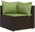 vidaXL Garten-Lounge-Set 3-tlg. mit Kissen, Poly Rattan, braun (319830)