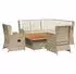 vidaXL Garten-Lounge-Set 6-tlg. mit Kissen, Poly Rattan, beige (3262614)