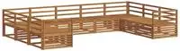 vidaXL Outdoor-Sofagarnitur 9 pcs Natur Massivholz Akazie