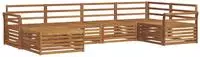 vidaXL Outdoor-Sofagarnitur 6 pcs Natur Massivholz Akazie