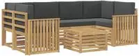 Outdoor-sofagarnitur 7 Pcs Wei&szlig; Und Anthrazit Polyester Vidaxl