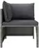 vidaXL Garten-Lounge-Set 9-tlg. mit Kissen, Poly Rattan, grau (3059765)