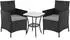 Svita Brooklyn Bistro Gartenlounge-Set 3-tlg. Rattan schwarz (91914)