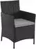 Svita Brooklyn Bistro Gartenlounge-Set 3-tlg. Rattan schwarz (91914)