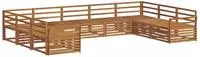 vidaXL Outdoor-Sofagarnitur 9 pcs Natur Massivholz Akazie